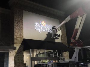 Orange County Lighted Signs illuminated cabinet channel letters outdoor install 300x225